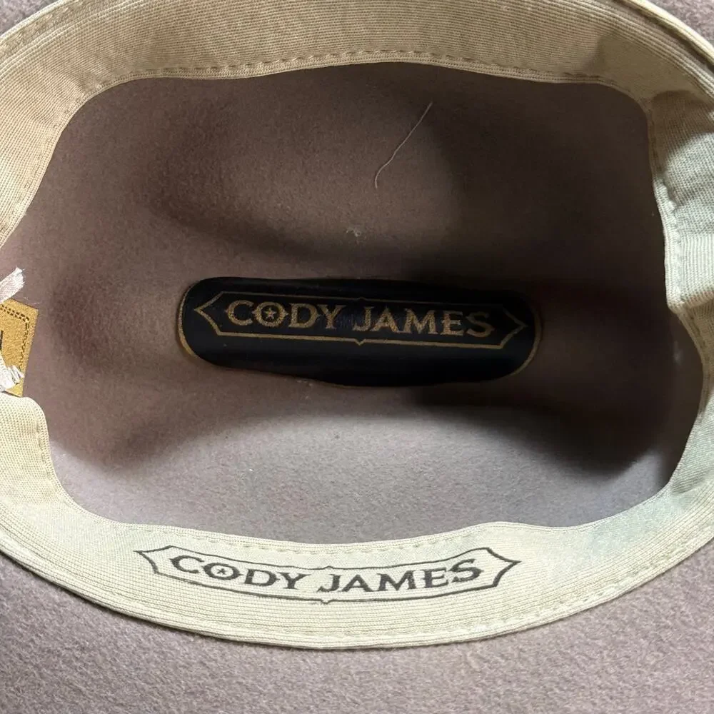 Cody James Large 100% Wool Studded Belt Cowboy Hat Men’s Size L